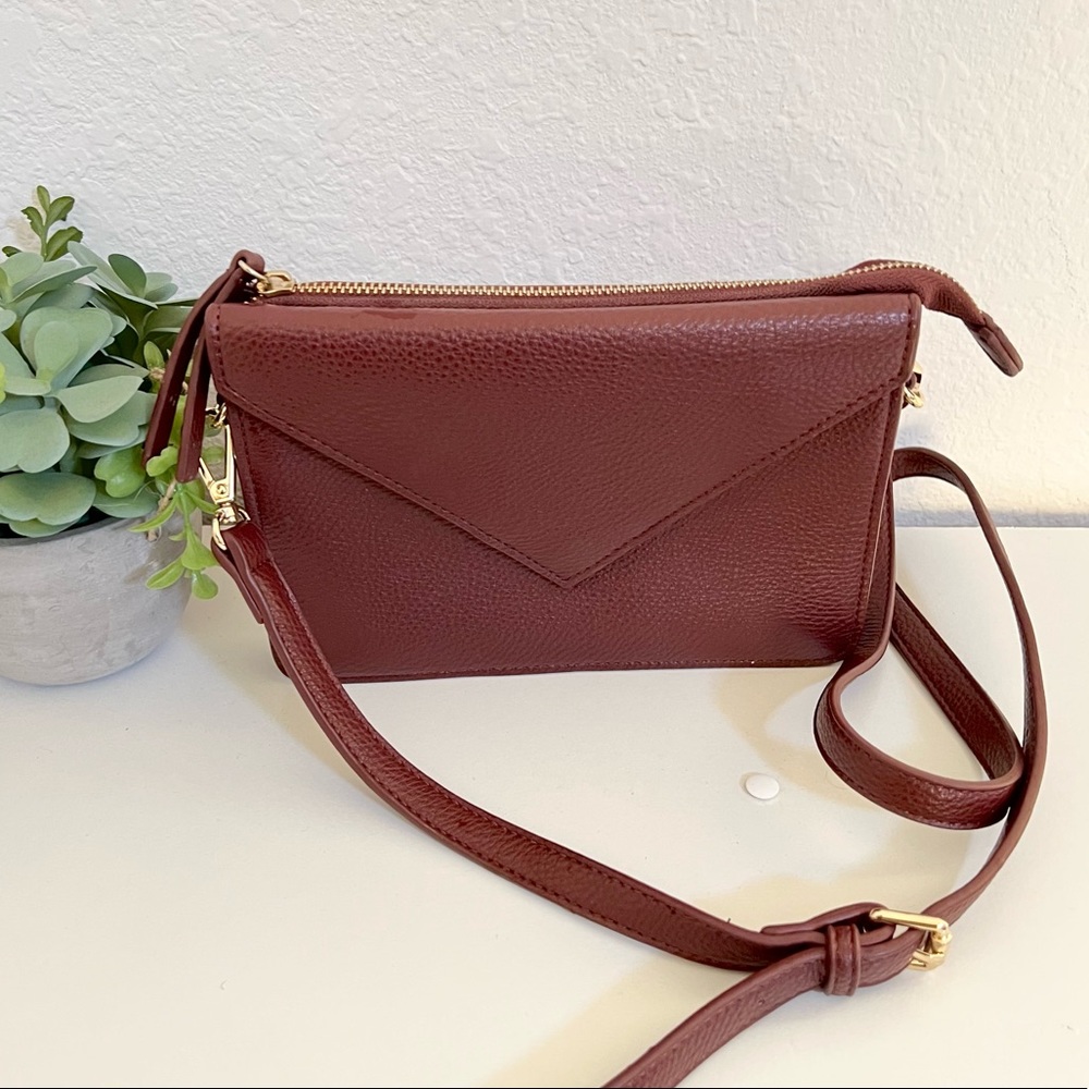 Charming Charlie Burgundy Cross Body Bag